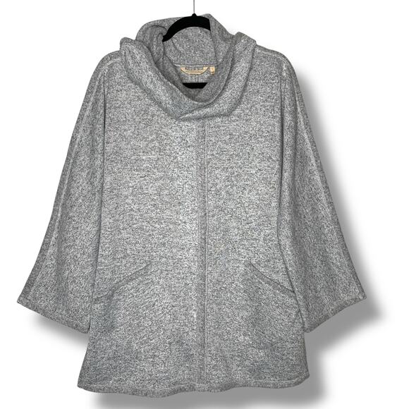 Soft Surroundings So Cozy Heather Gray Cowl Neck Tunic Sweater Size Large - Picture 8 of 8